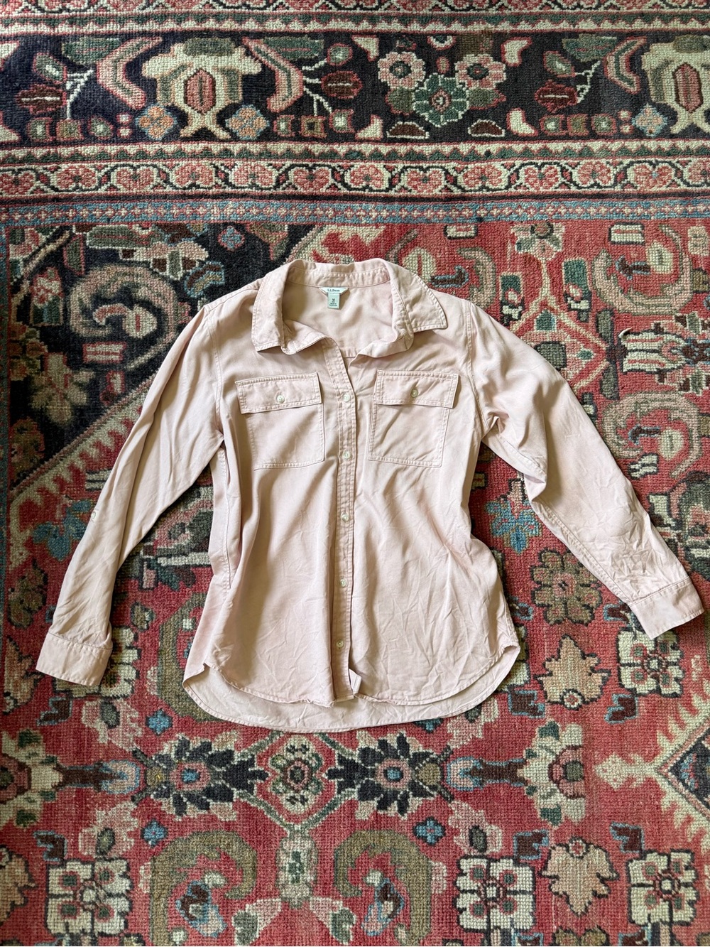 L.L. Bean Dusty Pink Button-Up Shirt Jacket